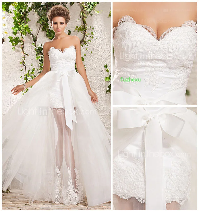 

free shipping vestido de noiva vintage casamento 2018 Detachable trailing new style sweetheart lace Mother of the Bride Dresses