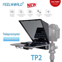 Feelworld TP2 Draagbare Teleprompter Dslr Camera Met Afstandsbediening Telefoon Opname Mini Inscriber Mobiele Teleprompter