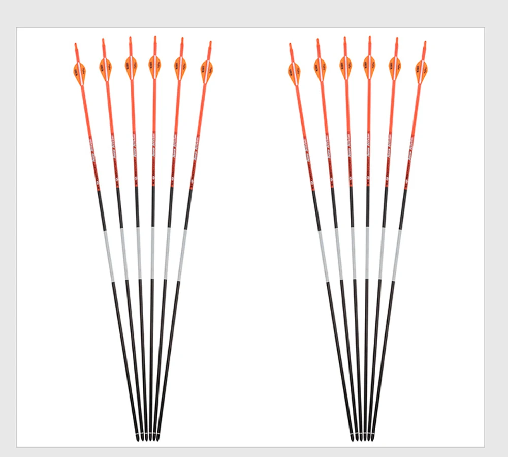 Arco e Flecha Material de Carbono Coluna para Recurvo Composto ao ar Tiro com Arco Caça Arco Livre Tiro Profissional Acessórios 350 400 - 5 Caça arco e flecha material de carbono