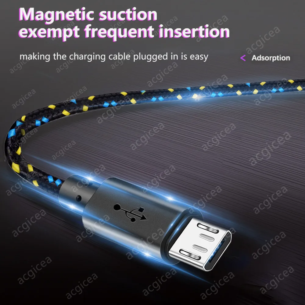 Кабель Micro USB в нейлоновой оплетке для быстрой зарядки|Кабели мобильных
