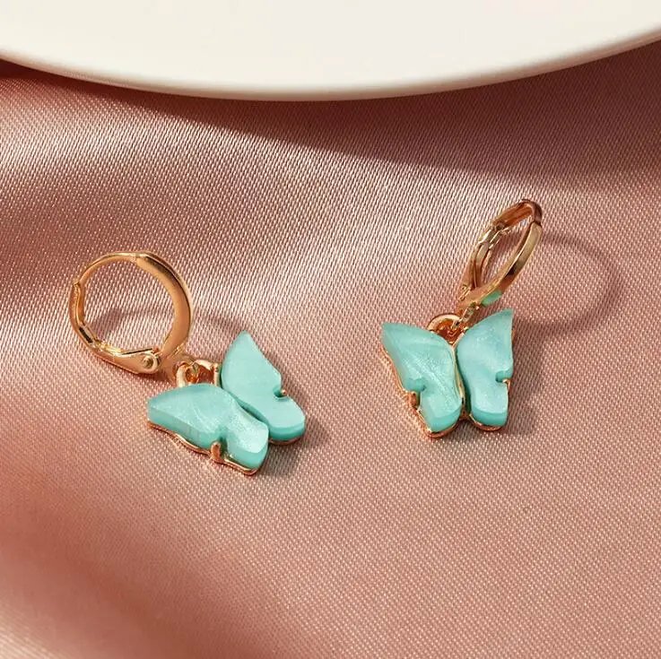 TAFREE Korean new Fashion Earrings Acrylic butterfly shape Jewelry small fresh sweet Drop Earing For woman Cute best gifts E3362 drop earrings dangle earrings butterfly earrings acrylic earrings