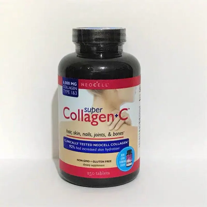 

NEOCELL Us natural hydrolytic collagen I and III + C collagen+Vitamin 250 tablets 1 bottle 6000mg Whitening anti-wrinkle