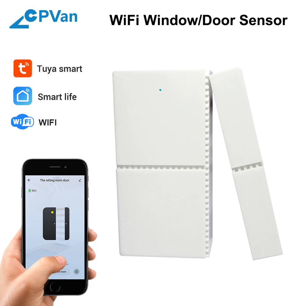 

CPVan WiFi Window Door Sensor Smart Life APP Door Sensor Android IOS Wireless Remote Control Door Alarm Sensor for Home Security