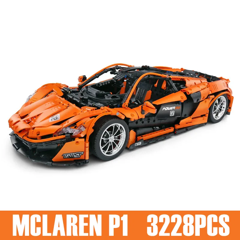 no motor function DHL 20087 Technic Car, совместимый с MOC-16915 McLaren P1, скоростной автомобильный набор, строительные блоки, кирпичи, приложение, Радиоуправляемый мотор, Подарочные модельные игрушки - Цвет: no motor function