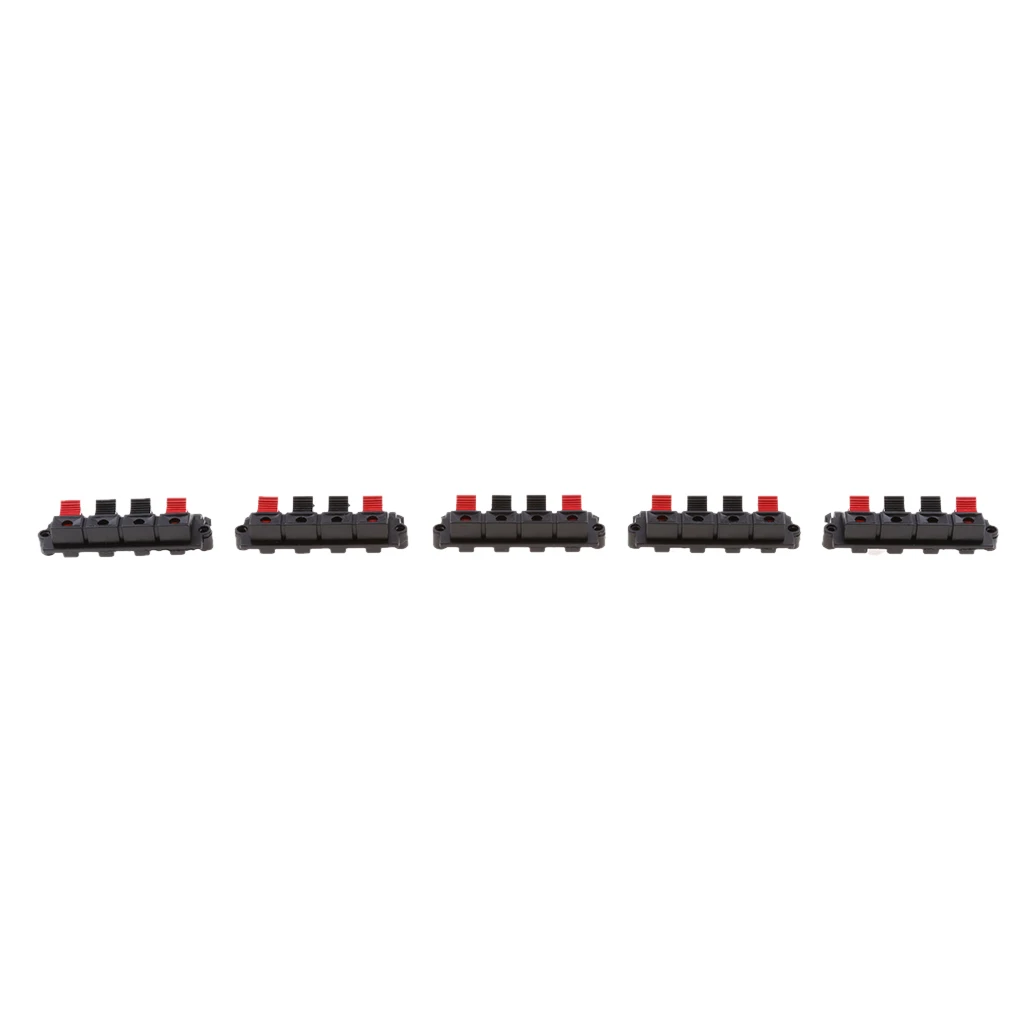 10 Pieces 4 Position Push/Release Spring Loaded Audio Jack Speaker Terminal
