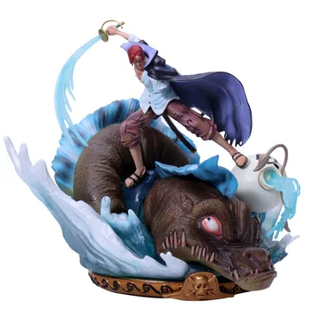 

Anime One Piece Figurine Four Emperors Red Hair Shanks Battle Ver. PVC Action Figure GK Statue Collection Model Toys Doll 27CM