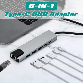 

USB-C to USB HUBMulti HDMI USB 3.0 RJ45 Carder Reader OTG Adapter USB Splitter for MacBook Pro Air USB Dock HUB Type C