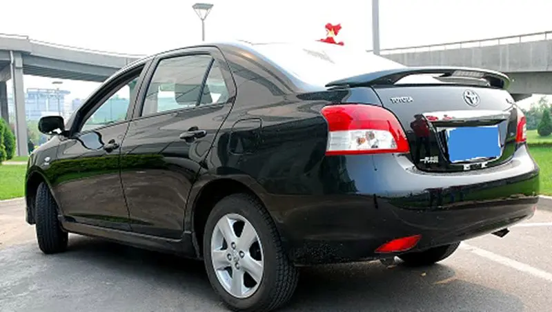 Автомобильный задний багажник спойлер для Toyota Yaris 2008 2009 2010 2011 2012 ABS Пластик грунтовка Цвет украшение в виде хвостового крыла задний спойлер