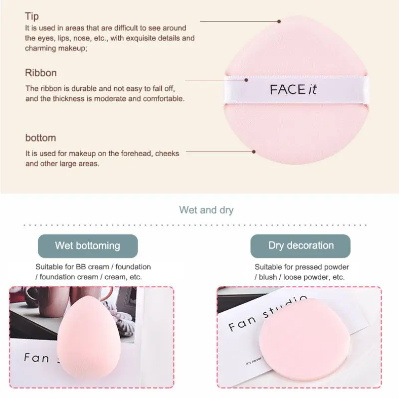 Strong Durable Polyurethane Makeup Egg Dry-wet Dual-use Good Elasticity Soft Powder Puff Makeup Cosmetic Puff