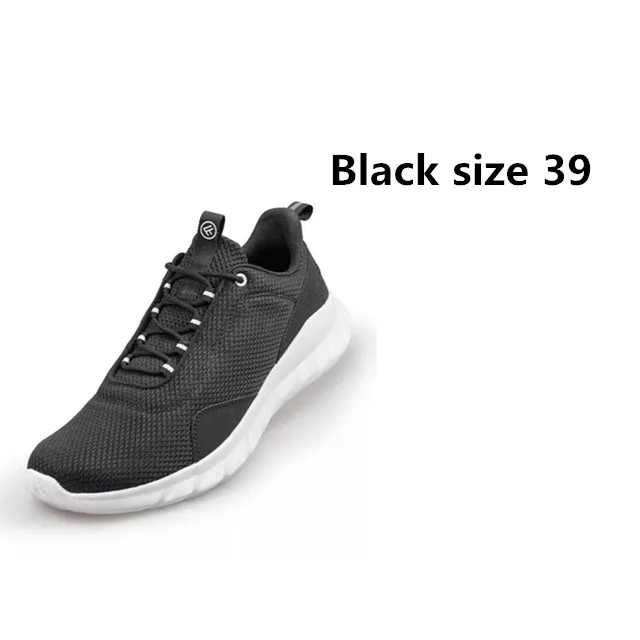 Black 39 Xiaomi FREETIE 39-44 размера плюс мужская спортивная обувь, светильник, Дышащие Трикотажные Городские кроссовки для бега, для спорта на открытом воздухе - Цвет: Black 39