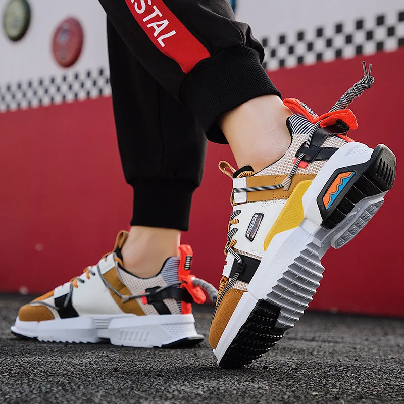 

Summer Trend Versitile Fashion Men Catwalks Athletic Shoes Pangu Fashion Week Mixed Colors Retro Dad Shoes Men's