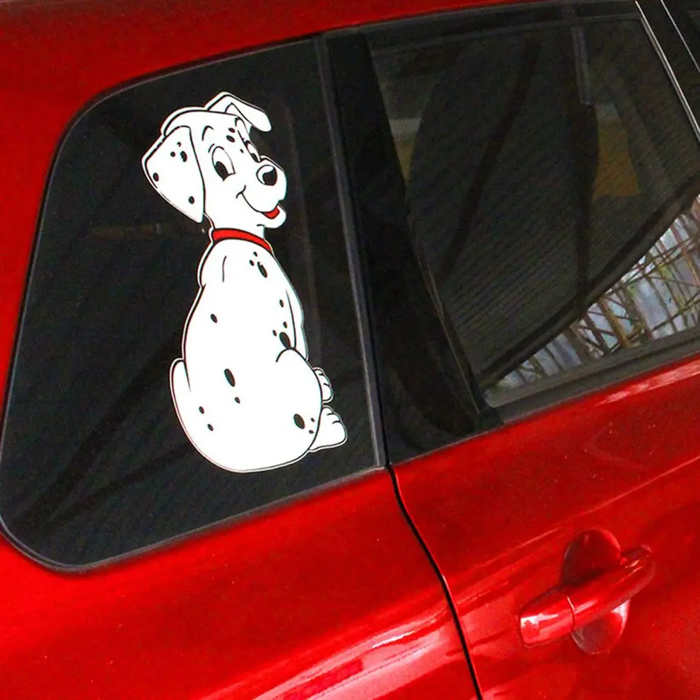 Cartoon Funny Spotted Dog Pattern Sticker Car Window Wiper Decals Rear Windshield Sticker Car-Styling Decoration Sticker Fashionable Car Styling Sticker