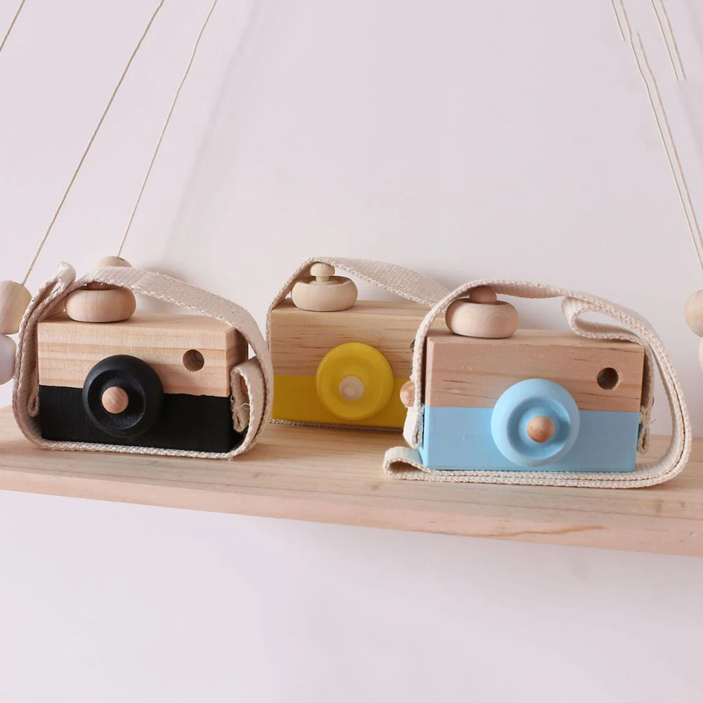 wooden camera toy