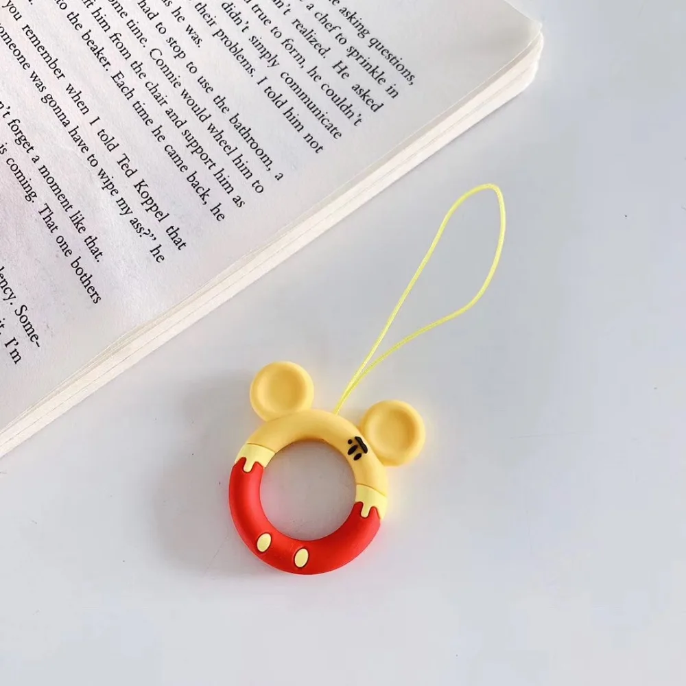 Для Airpods кольцо ремешок силиконовые аксессуары прекрасный мультфильм универсальный для IPhone/xiaomi Мобильный телефон Веревка Шнур анти-падение веревка