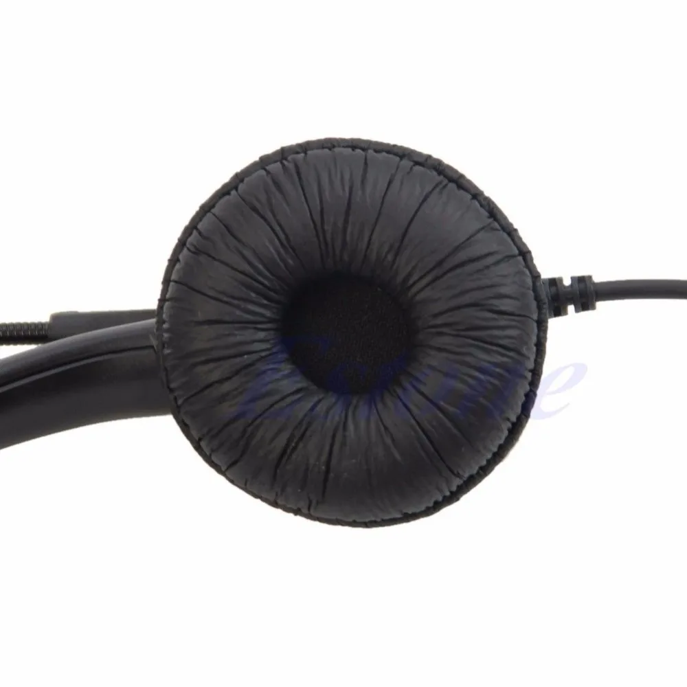 4 Pin RJ11 Corded Telephone Headset Call Center Operator Monaural Headphone