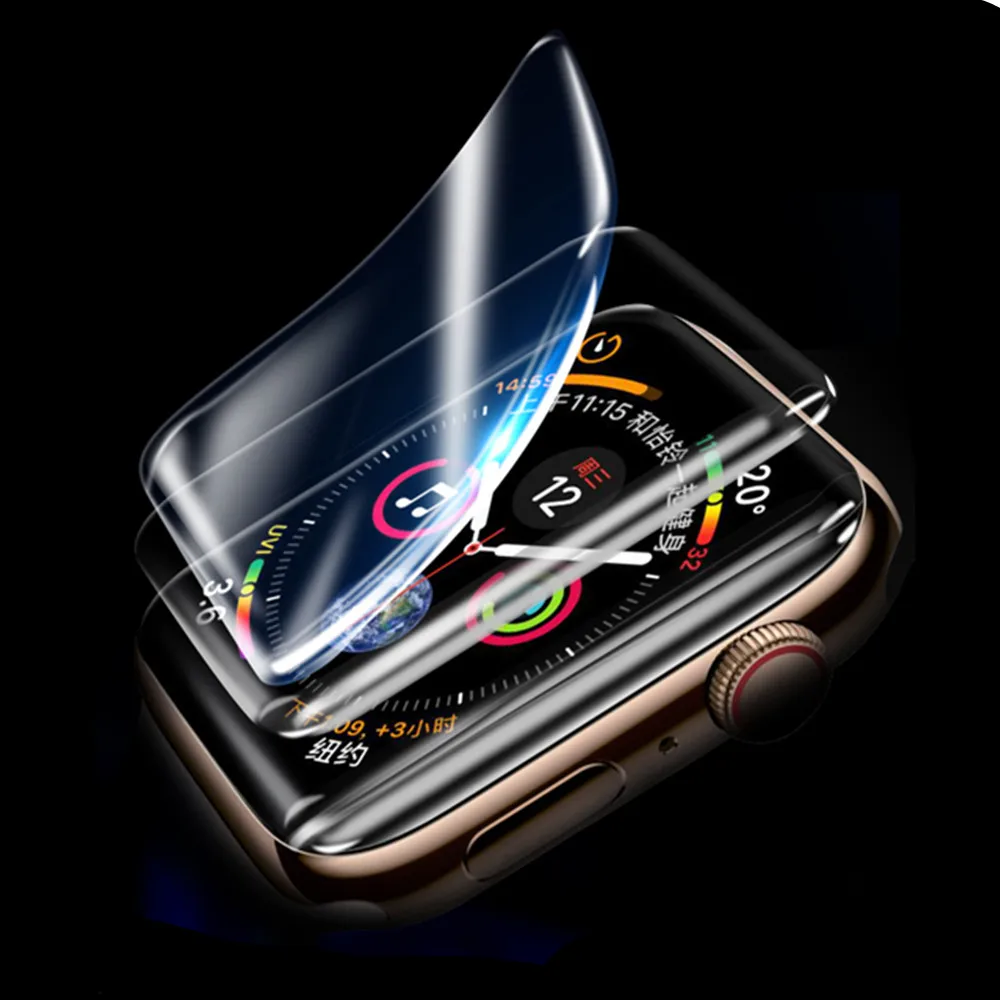 Защитная пленка для apple watch 5 40 мм 44 прозрачная Гидрогелевая с полным покрытием