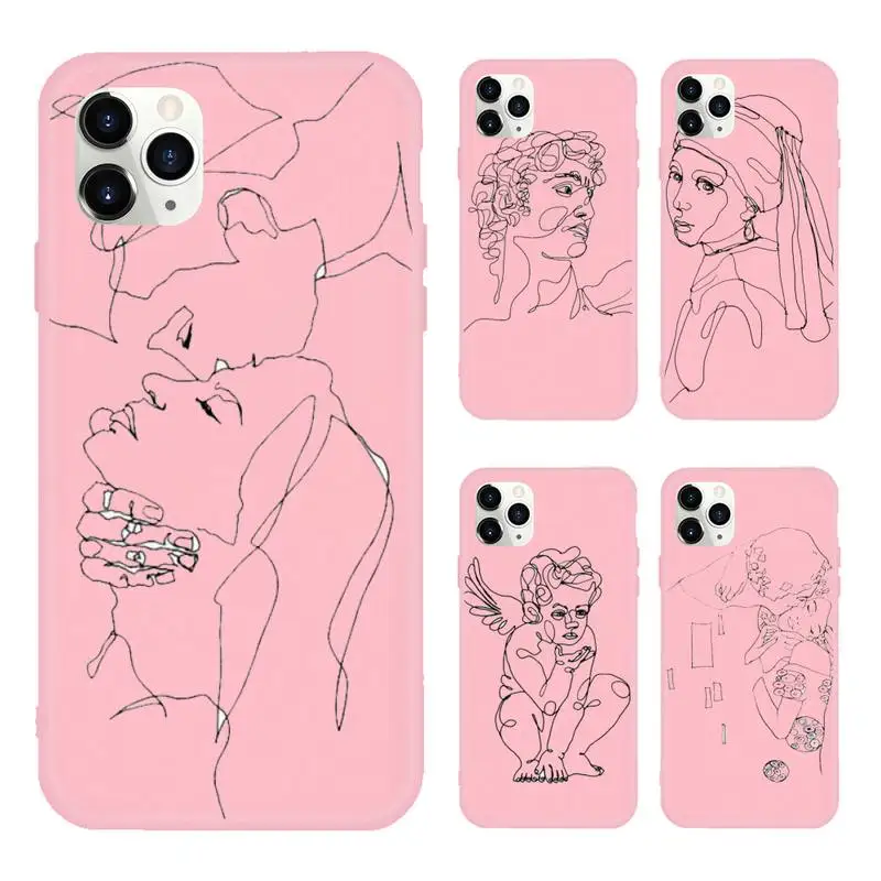 

Funny Face Abstract Cartoon Phone Case Candy Color for iPhone 11 12 mini pro XS MAX 8 7 6 6S Plus X 5S SE 2020 XR