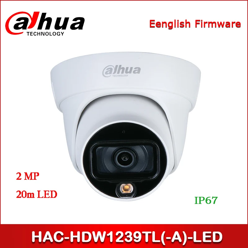 Dahua HAC HDW1239TL LED A 2 м полноцветный звездный свет HDCVI окуляр камера Встроенный