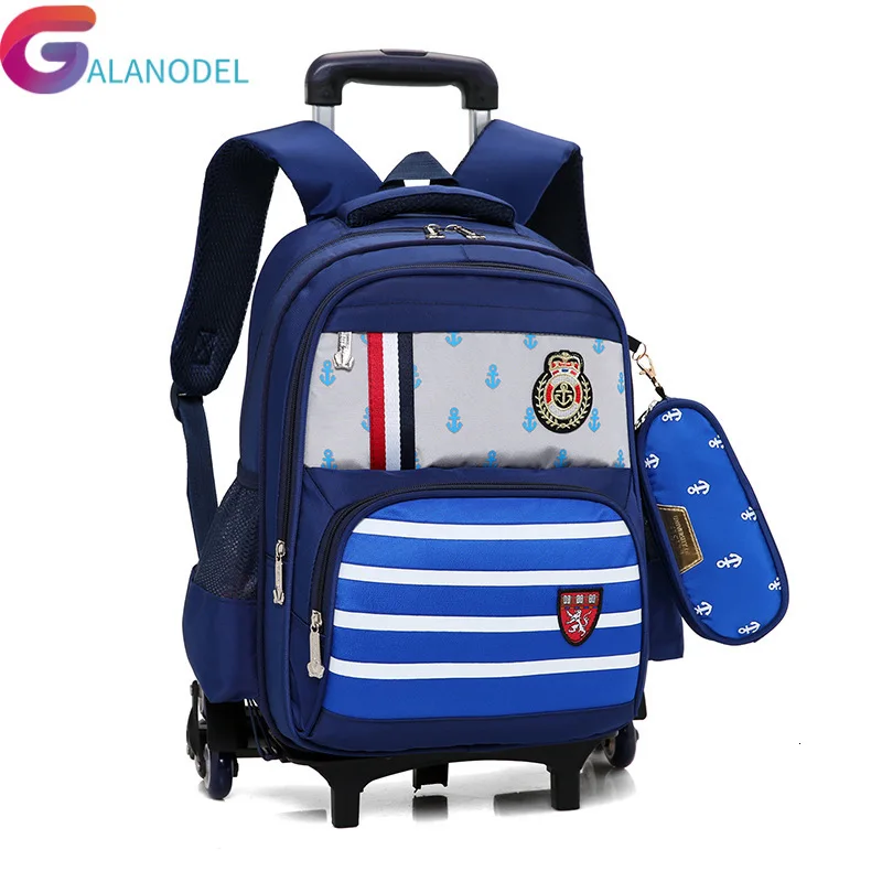 Grils Children Trolley school Backpack School Bags Removable Wheeled Bags Nylon Orthopedic Backpacks for teenagers boys Mochila