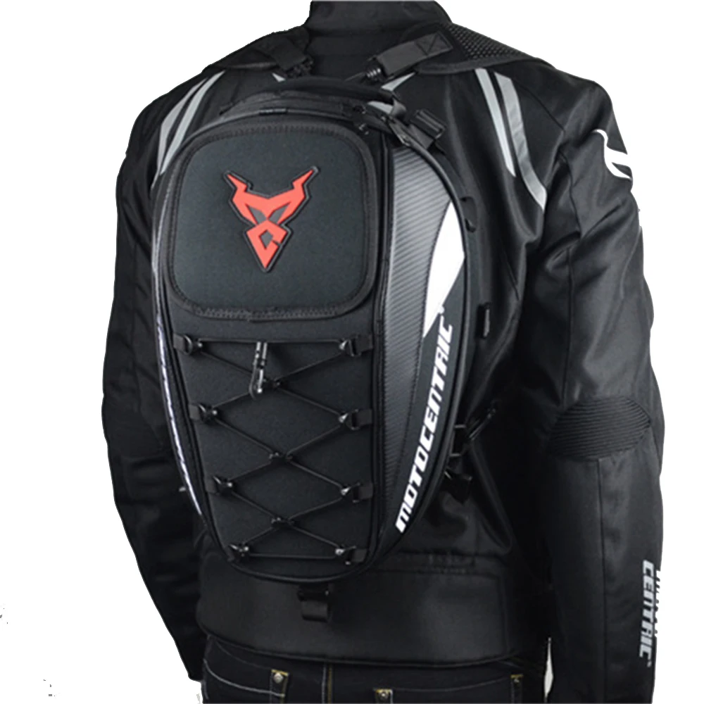 Motorcycle Saddle Bags Multifunctional Waterproof Backpack PU Leather Luggage Ravel Riding Tail Rack Bag