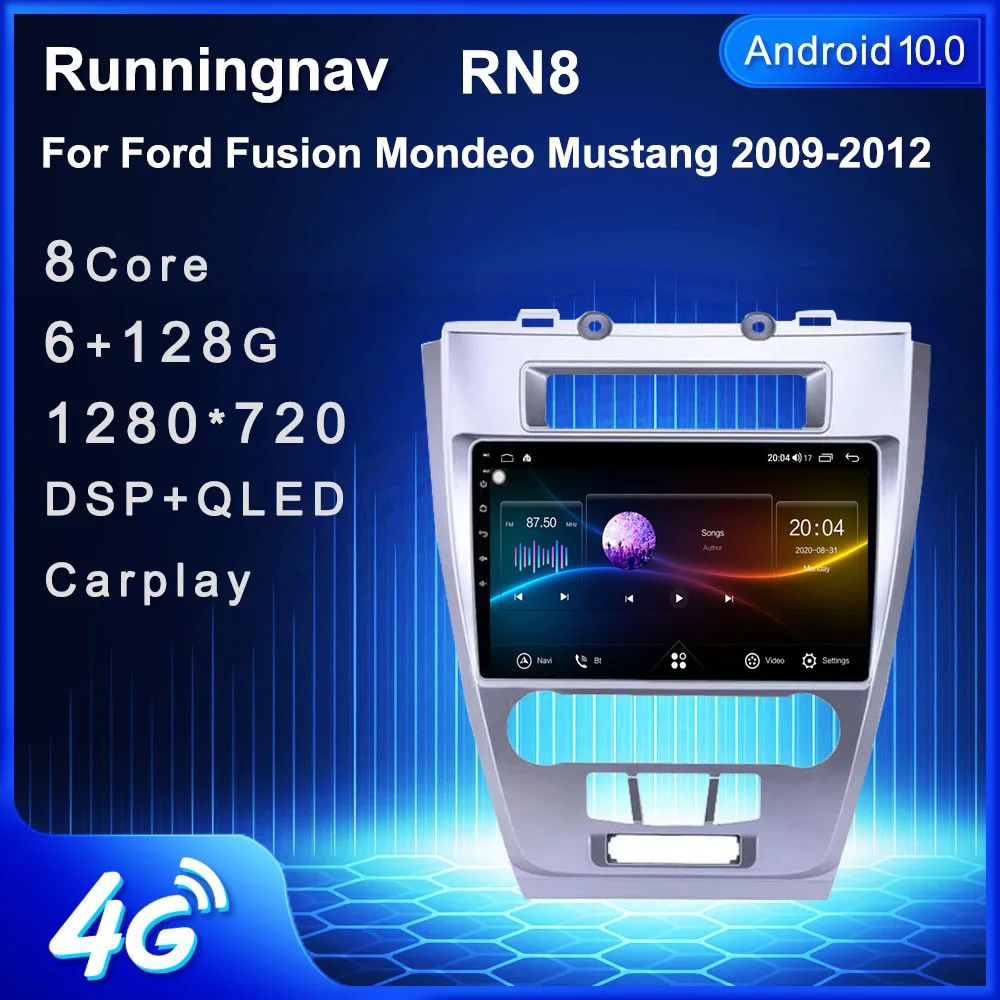 4G LTE Android 10 1 для Ford Fusion Mondeo Mustang 2009-2012 Автомагнитола мультимедийный видеоплеер