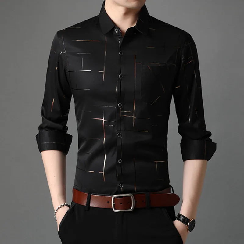 Brand Casual Pocket New Gold Line Strip 