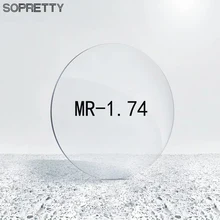 1,74(-3,00~-12,00) MR-1.74 Асферические стекла из смолы линзы, покрытие пленки водонепроницаемый рецепт Близорукость Оптические линзы L011