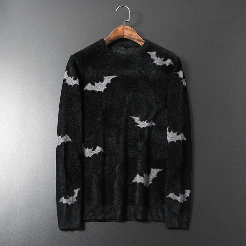 Мужской роскошный джентльмен хлопок Вышивка Полный летучая мышь Повседневные свитера пуловер Азиатский штекер размер высокое качество Drake# N26