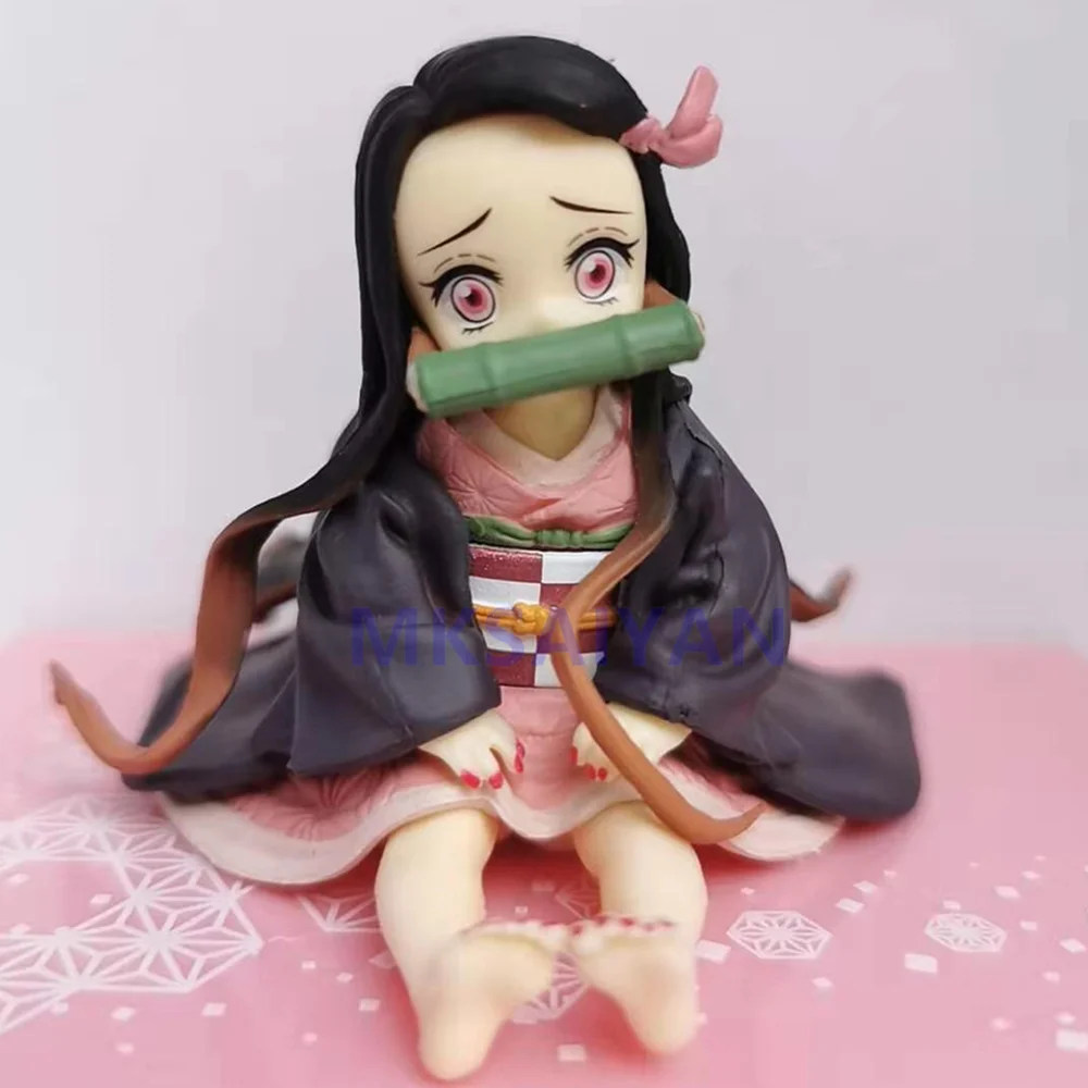 Аниме Kimetsu no Yaiba фигурки демонические игрушки Kamado Nezuko Figma Kawaii Demon Slayer прекрасная кукла для детей Brinquedos модель