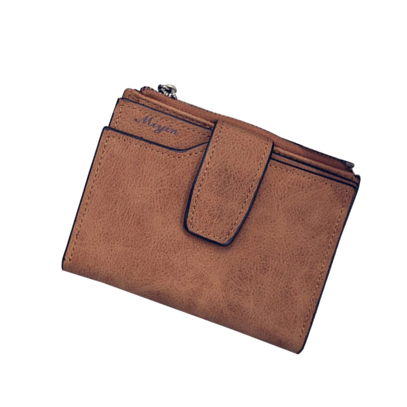 

Fashion Matte Leather Card Wallet Lady Zipper Coin Purses Girl Women's Wallets Short Solid Credit Card Holders Women