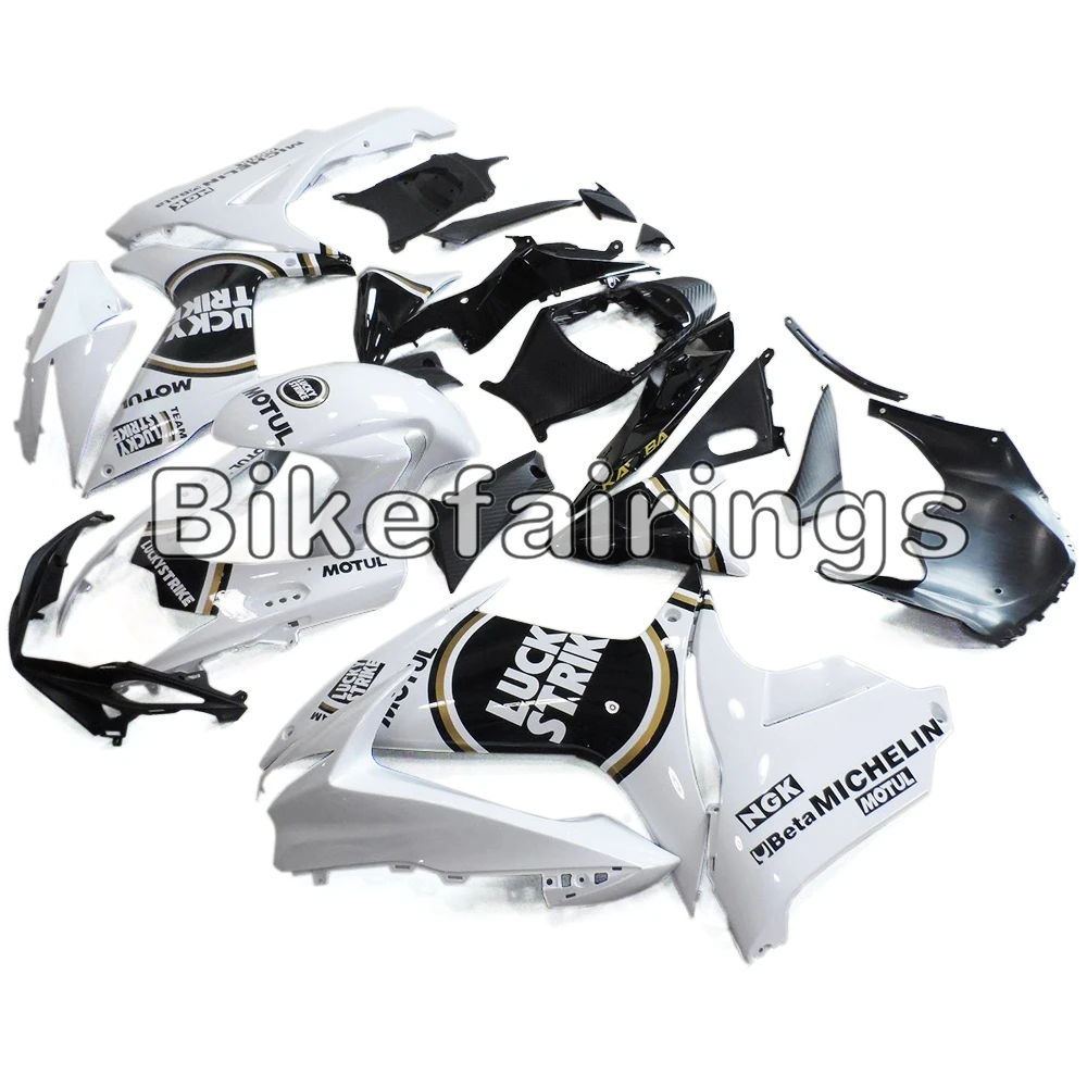 Lucky Strike Обтекатели белого и черного цвета для Suzuki 2011 2012 2013 корпусы корпуса Cowlings кузов GSXR600 GSXR750