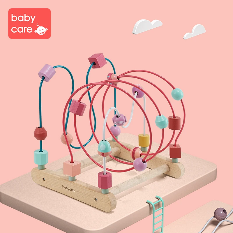 Babycare круглая головоломка 0-1-2 лет раннее развитие ребенка красочные головоломки строительные блоки действие обучение бисером