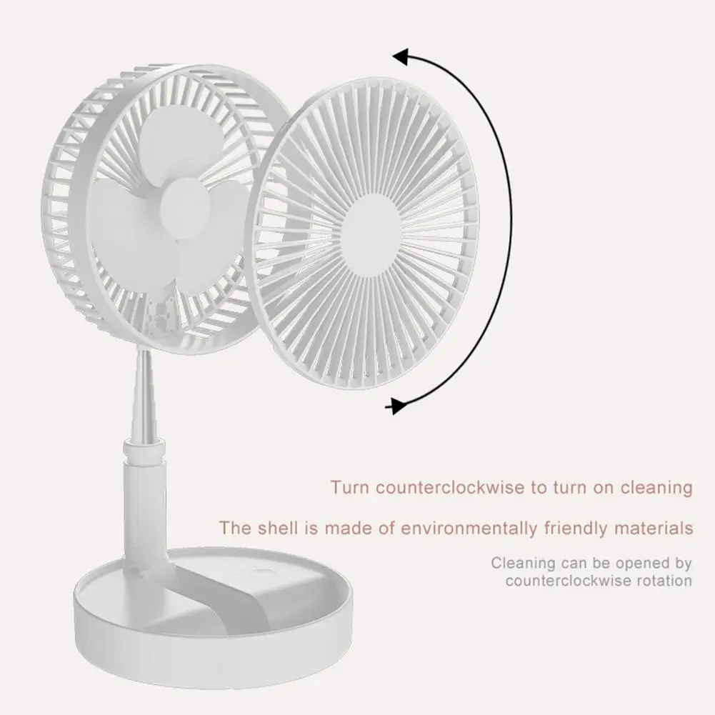 

Telescopic Folding USB Fan Desktop Landing Silent Car Interior Accessories Auto Cooling Device Air Fans For Home Car Office