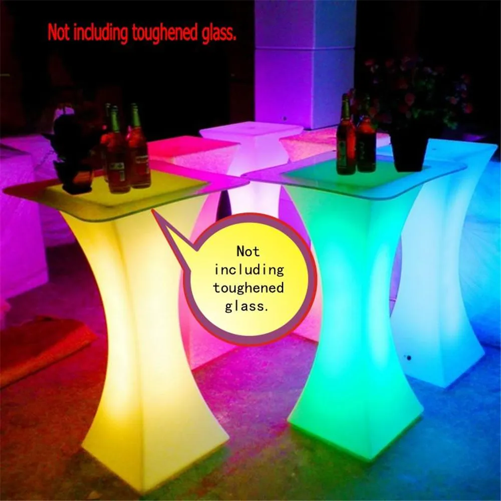 New Led Luminous Cocktail Table Round shape plastic Bar Table For Night Club Coffee Shop Lighting Furniture bar table set New Led Luminous Cocktail Table Round shape plastic Bar Table For Night Club Coffee Shop Lighting Furniture bar table set