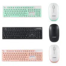 Игровой беспроводной набор с клавиатурой и мышью стимпанк 104 клавиш 2,4 ГГц беспроводной USB водонепроницаемый механический чувство для настольного ноутбука