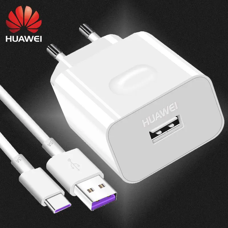 Huawei Супер USB зарядное устройство для путешествий SuperCharge 5V4. 5A 5A usb type C кабель Honor 10 V10 vision 10 Nova 3e mate 10 9 Pro