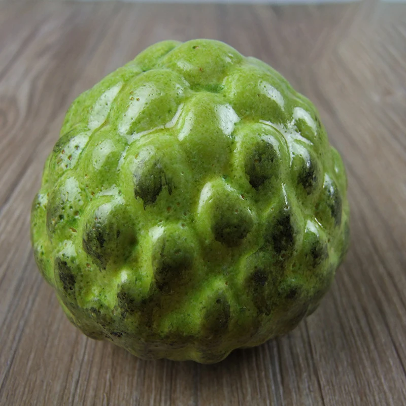 Artificial Fruit Simulation Apple Orange Lemon Peach Ornaments Craft Food Photography Props Fake Foam Fruits Home Decoration - Цвет: Sweetsop
