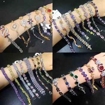 

30 Pcs/lot fashion women cool design crystal style bracelet wholesale luxury crystal women wedding bracelet lot 200801-34