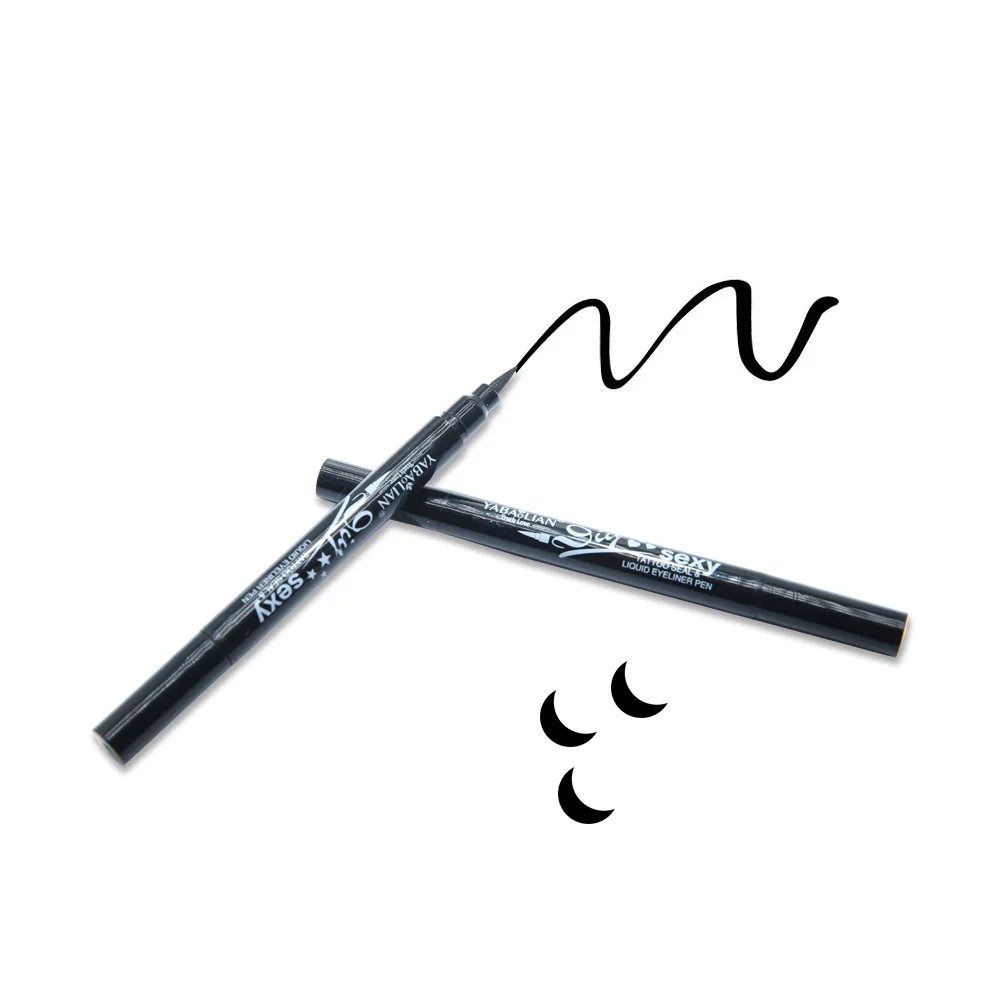 1 шт. с двойной головкой Черная Подводка для глаз штамп долговечный