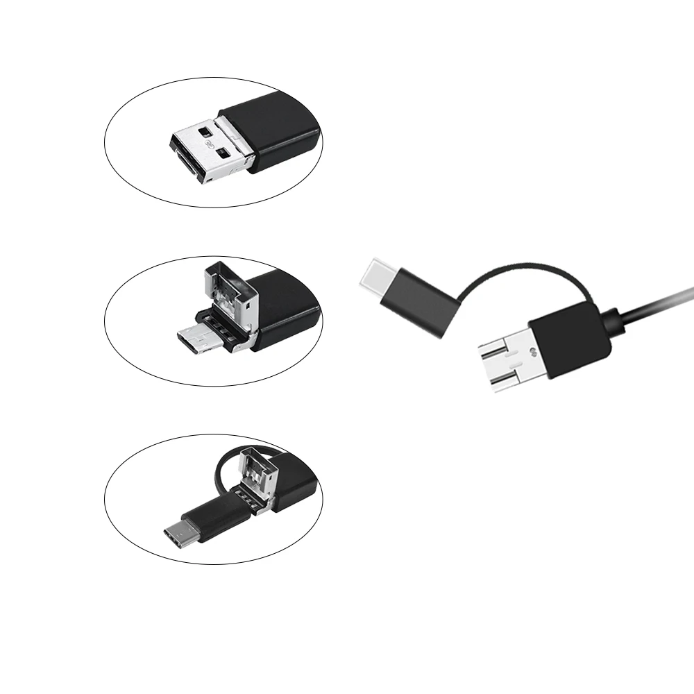 Dearsee ȵ̵ ð ˻ ī޶, OTG  UVC PC ž Ʈ, 3 in 1 USB, ũ USB, CŸ, 7mm