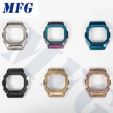 Металлический чехол для часов с рамкой GWM5610 DW5600 GW5000 модификация нержавеющая сталь серебро золото черный для мужчин/женщин