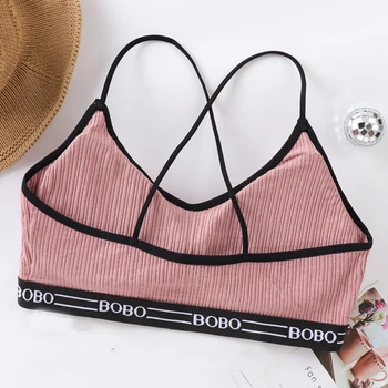 New Sling Yoga Sports Bra For Women Thin Section Beautiful Back Strap Bottoming Vest Gym Push Up Running Sport Bras Tube Top 3