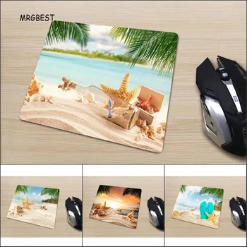 

MRGBEST Mouse-pad In Stock Small Size Beauty Summer Seaside Desk Mats Comfortable Non-slip Rubber Mousepad for World of Tanks