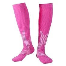 Спорт на открытом воздухе марафон носки с градиентными цветами Trail Бег Велоспорт гетры Футбольные Щитки дышащий теленок рукав hs