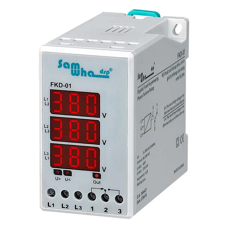 Цифровое защитное реле Samwha-Dsp FKD-01 3 х380 В переменного тока фиксированная фаза