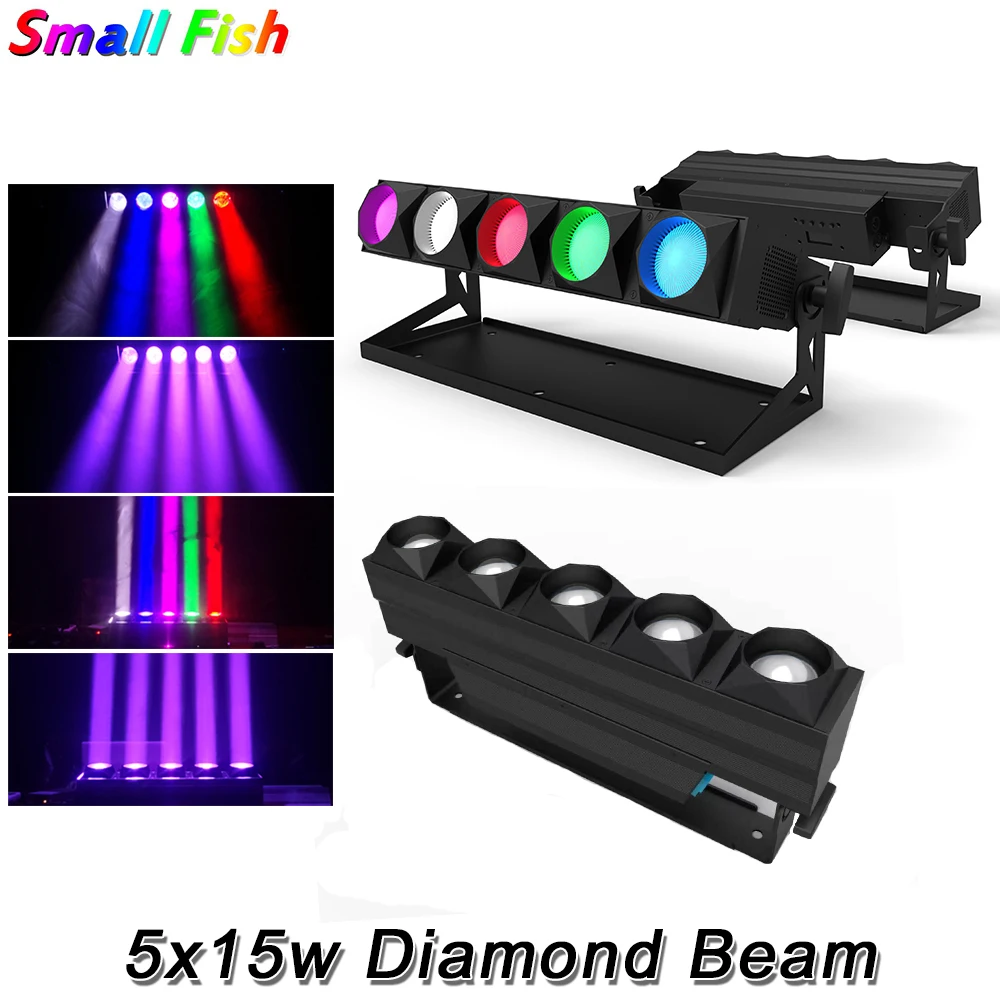 

Newest 5x15w RGBW LED Diamond Beam DMX Controller For Disco DJ Stage Effect Wash Light Professional Dance Party Club Laser Light