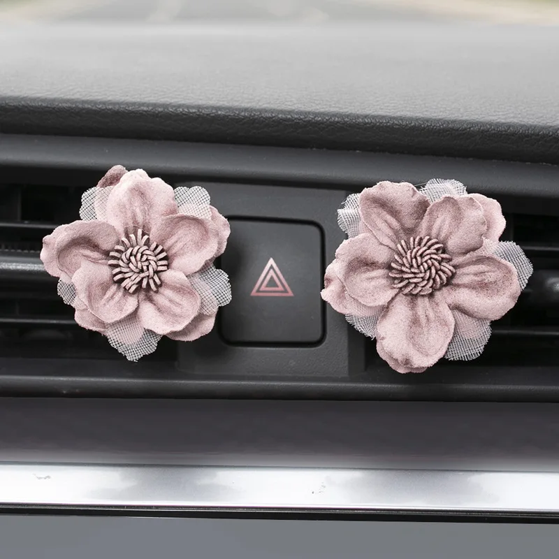 

Flower Car Air Fresheners In Auto Outlet Perfume Clip Car Smell Scent Aroma Fragrance Diffuser Car Decor Car Accessory For Women