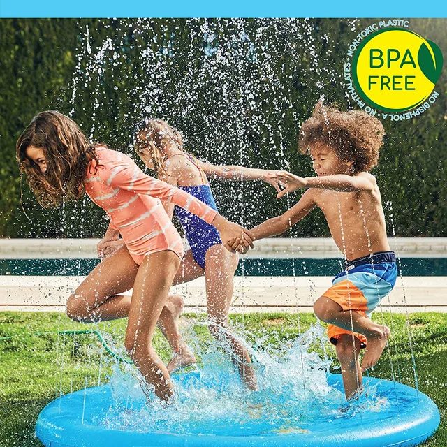 170cm Inflatable Spray Water animal inflatable water jet children sprinkler play mat carpet water games beach mat cushion toys 3