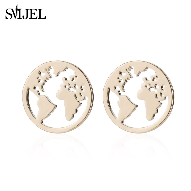SMJEL Punk-Ohrstecker aus Edelstahl für Damen und Herren, Bohemian-Stil, Feder, Blatt, Hund, Katze, Stern, Ohrringe, Schmuck, Weihnachten, neues Geschenk – Detail 8