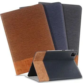 

For Apple iPad Pro 11 Case 2020 PU Leather Folding Stand Hard PC Back Smart Case for Funda iPad Pro 12 9 Cover 4th Generation